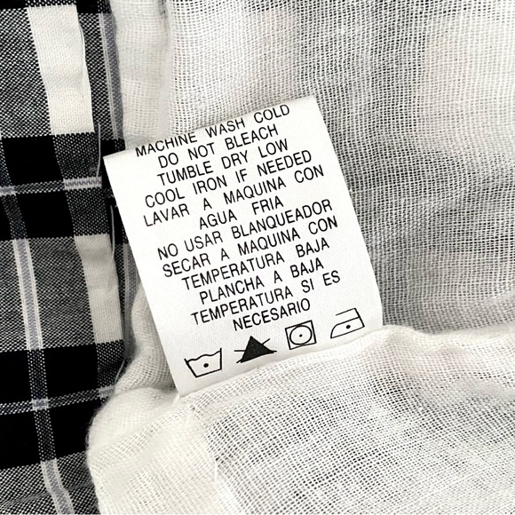 Donna B Taylor Sleeveless Gingham Button Front Dress Black & White Plaid Mini 12 - Picture 8 of 16